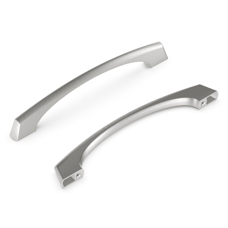 Hickory Hardware 1 Pack Solid Core Kitchen Cabinet Pulls, Luxury Cabinet Handles, Hardware for Doors & Dresser Drawers, 5-1/16 Inch (128mm) Hole Center, Stainless Steel, Greenwich Collection - Image 1